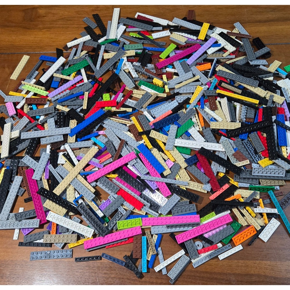 LEGO Bulk Plates Lot 3lbs Mixed 1x and 2x Sizes Various Colors MOC Parts
